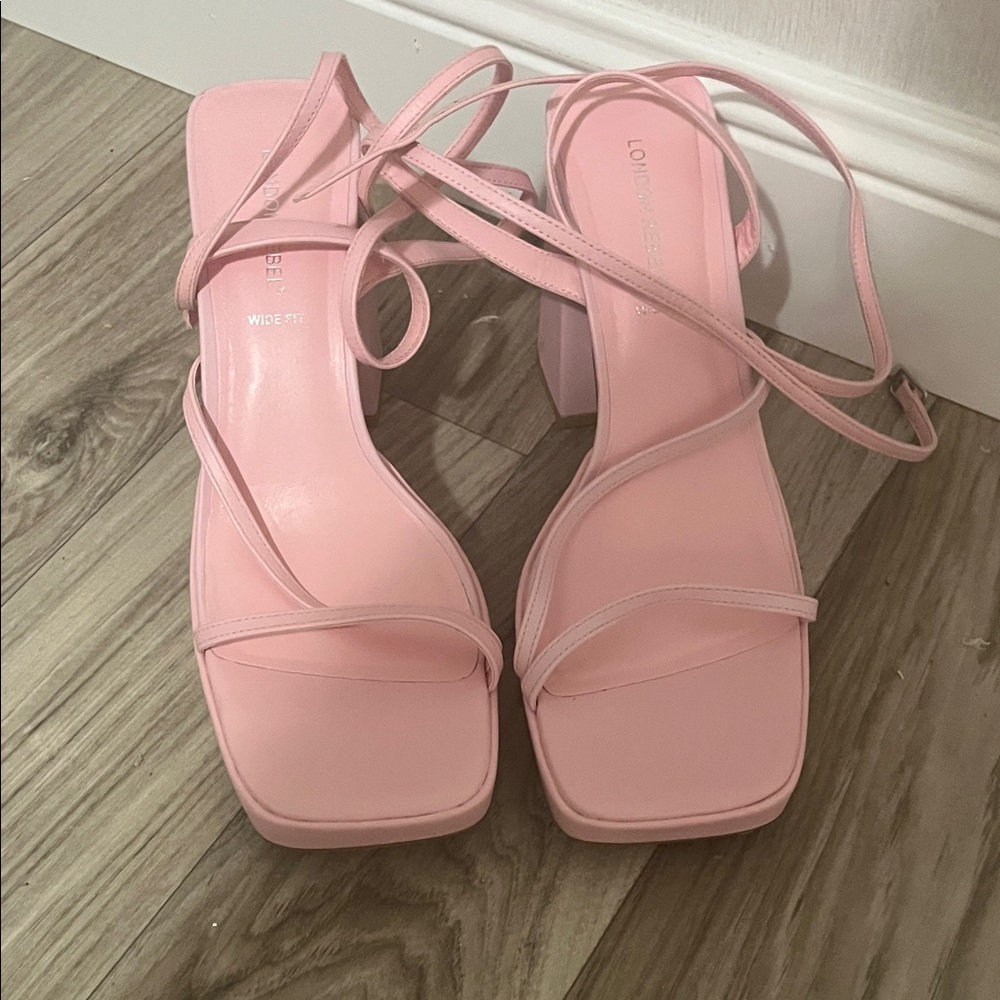 Pink Strappy Platform Sandals